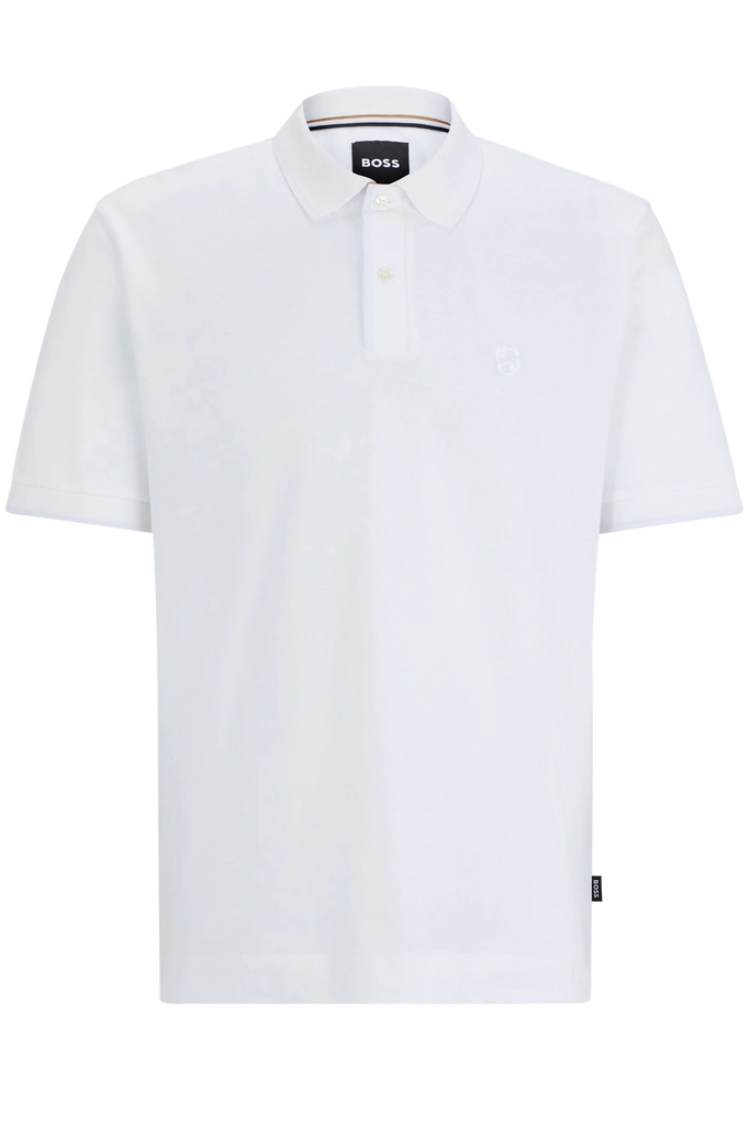 Hugo Boss Mens Parlay 210 Polo Shirt White - Size 2XL